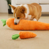 Carrot Squeaky Plush Toy Dog Interactive Toy Tektoty